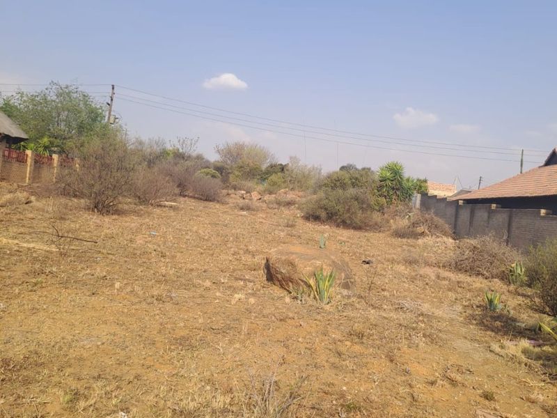 A vacant residential plot featuring natural terrain, boundary walls, and surrounding vegetation, offering a blank canvas for future development.