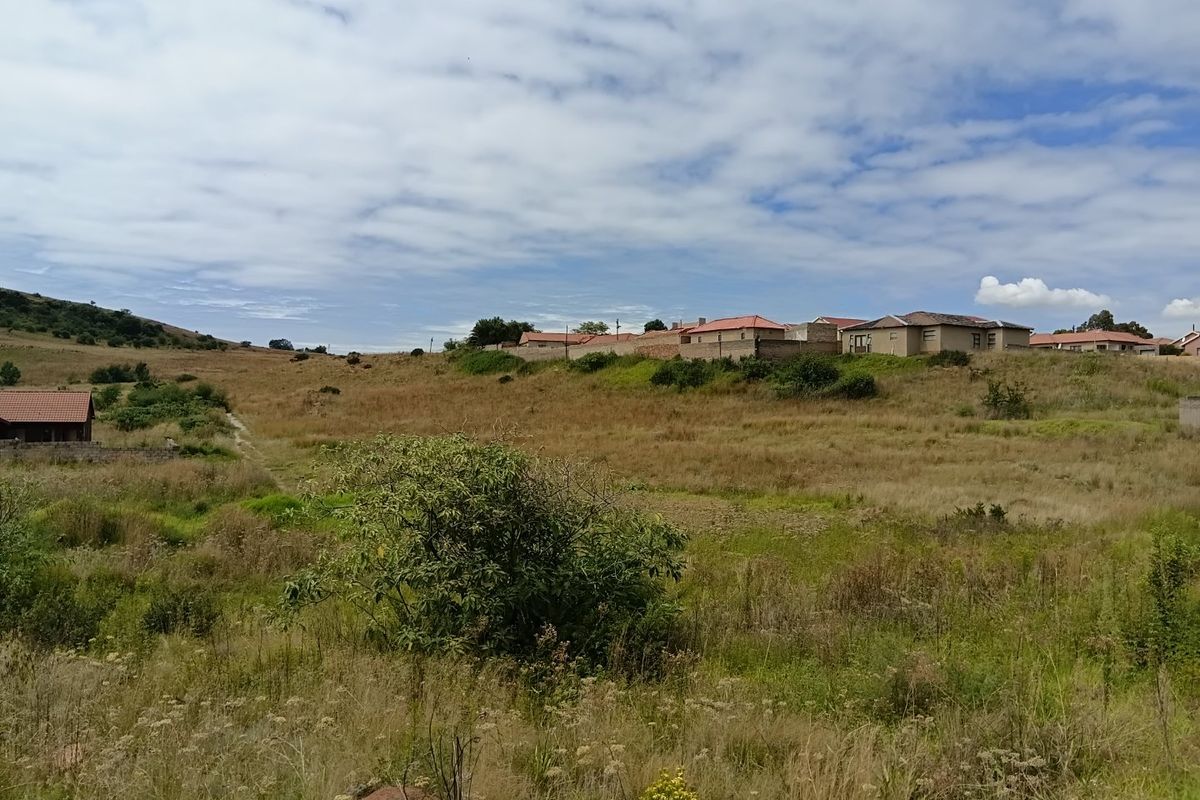 A view of an undeveloped residential plot featuring natural vegetation and a perimeter wall in the background.