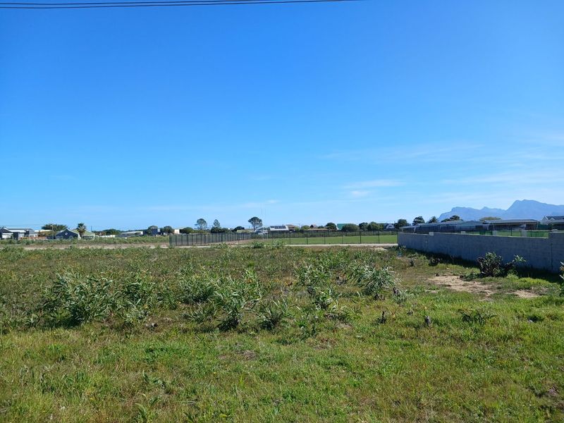A vacant residential plot featuring natural vegetation, enclosed by a perimeter wall and fencing, offering clear views of the surrounding neighborhood and distant mountains.