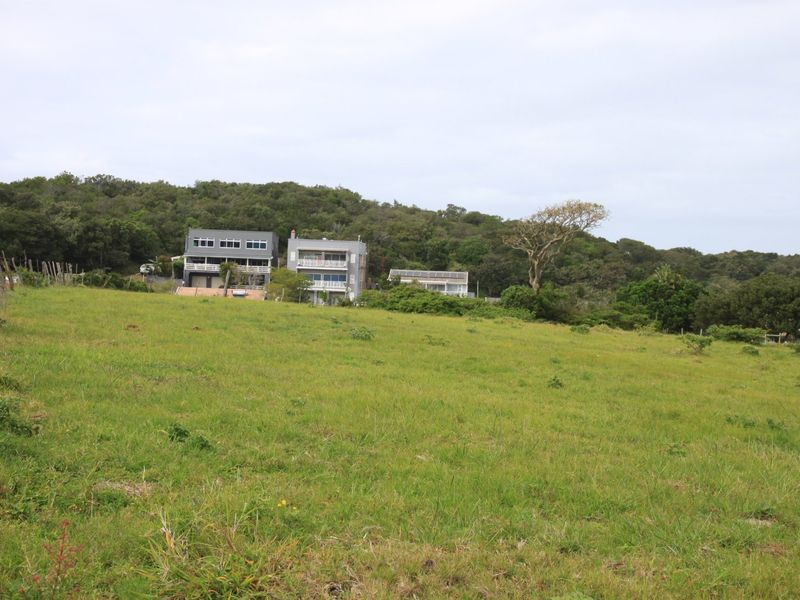 A view of a vacant residential plot featuring grassy terrain and perimeter fencing, with neighboring properties visible in the background.
