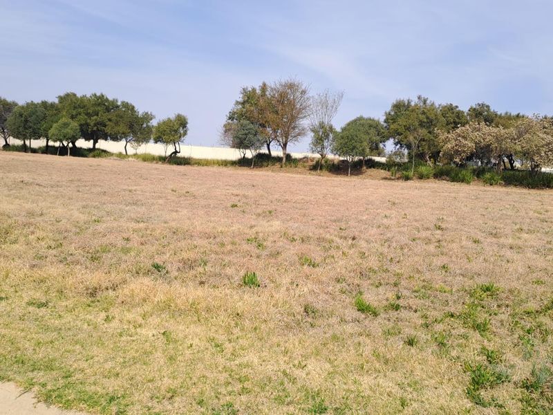 A wide, open grassed plot featuring established trees along the perimeter, offering a spacious outdoor area.