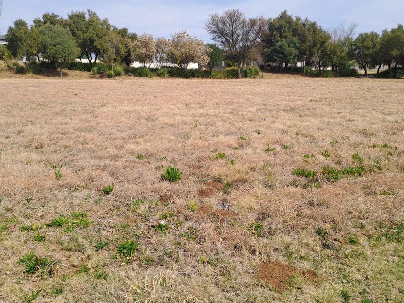 A wide, open grass field with mature trees along the perimeter, offering a spacious outdoor area.