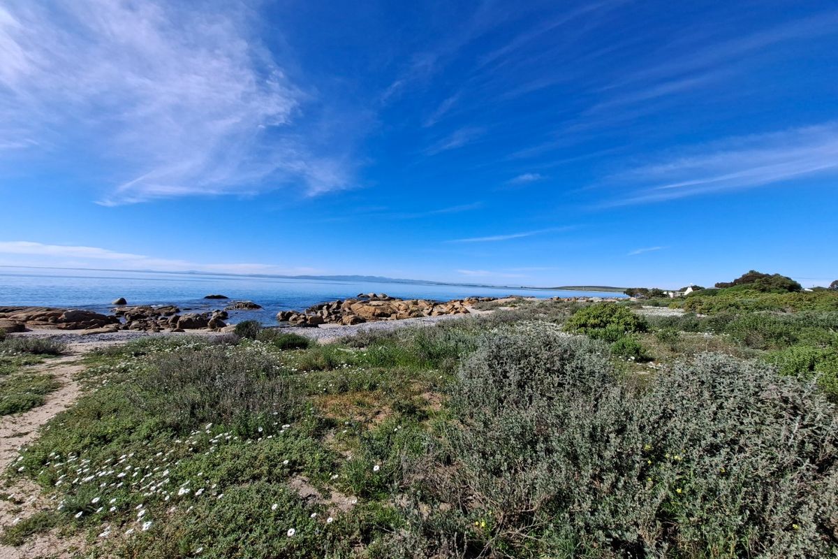 A scenic view of the coastal landscape featuring a rocky shoreline and natural vegetation overlooking the ocean.