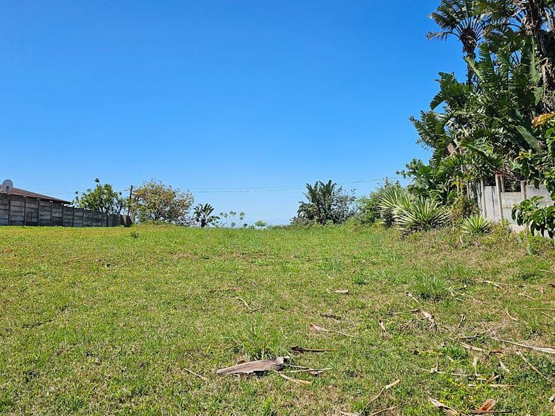 A spacious, open garden area featuring established greenery and secure precast concrete boundary walls, offering potential for landscaping or outdoor development.