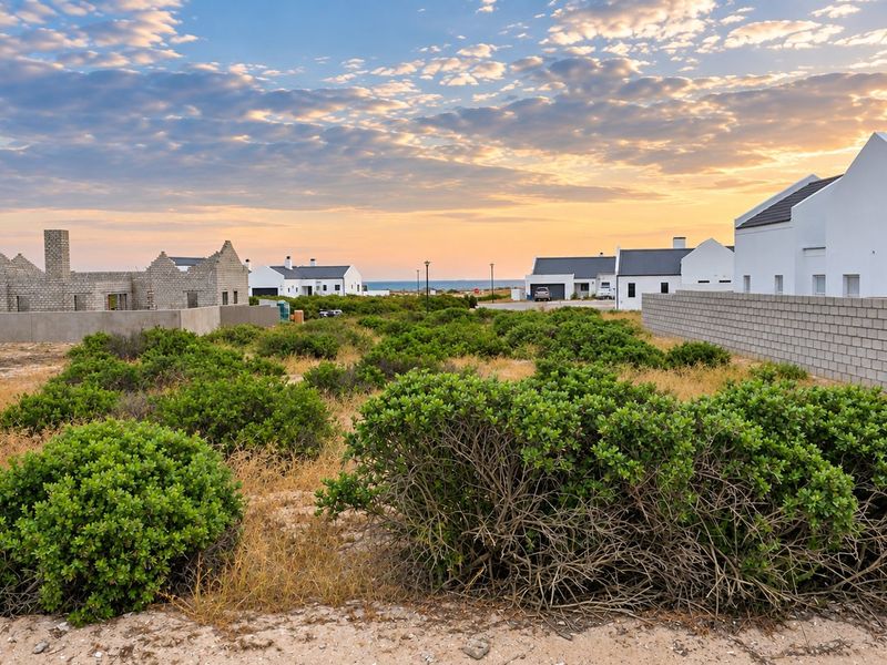 Vacant residential land featuring native vegetation and boundary walls, situated in a developing estate with nearby construction.
