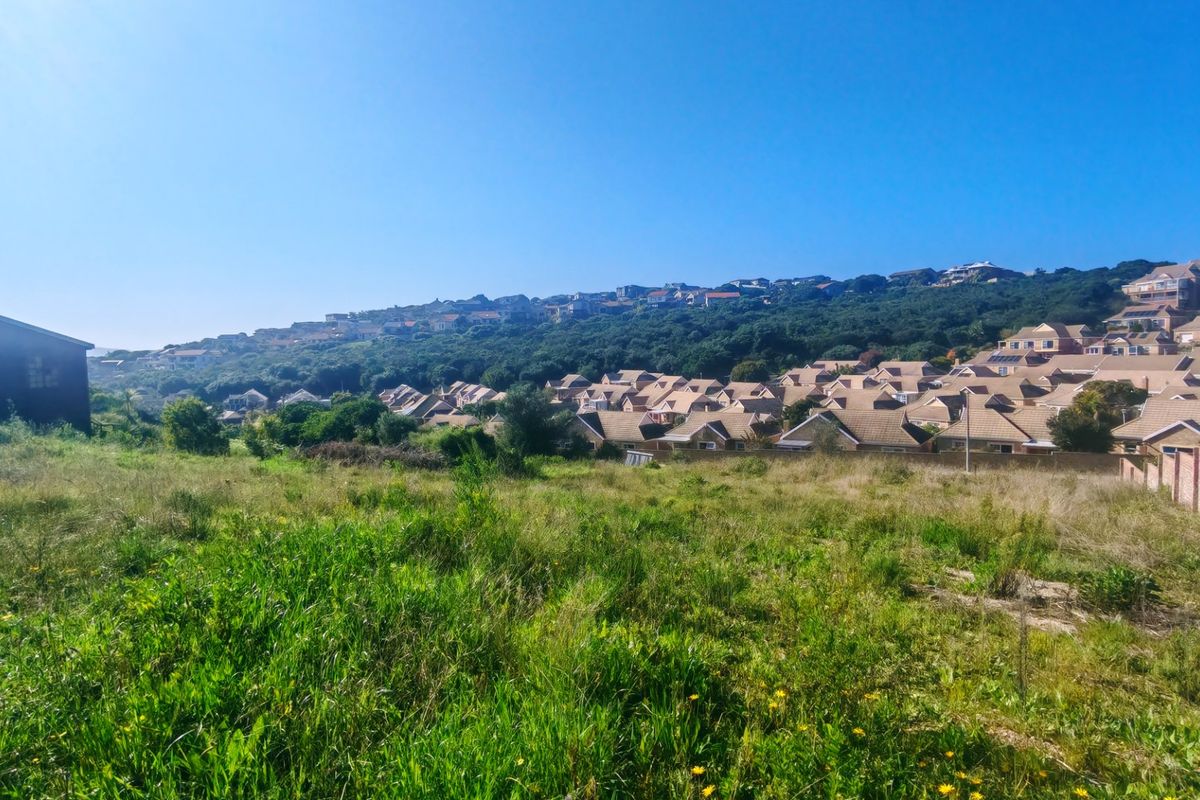 A view of an undeveloped residential plot with surrounding neighborhood housing and natural landscape in the background.