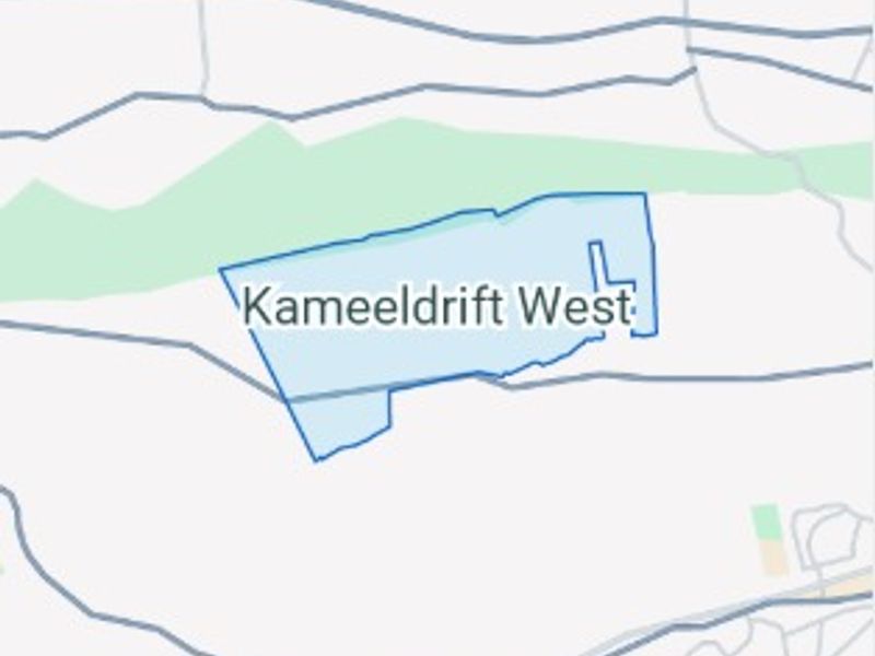 A map view showing the location of Kameeldrift West.