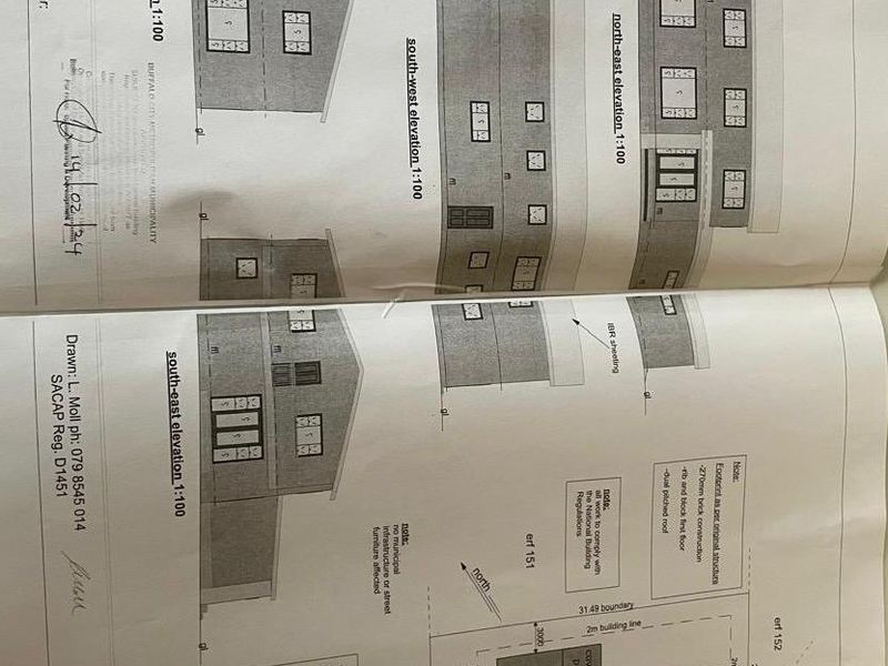 Architectural floor plan and elevation drawings for a proposed double-storey dwelling on Hawk Road.