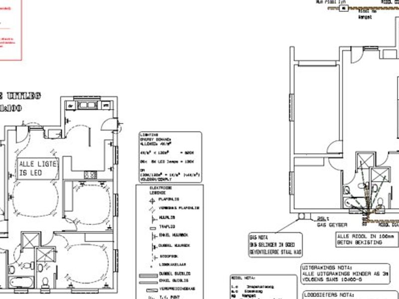 Architectural floor plan and electrical layout diagram for the property.