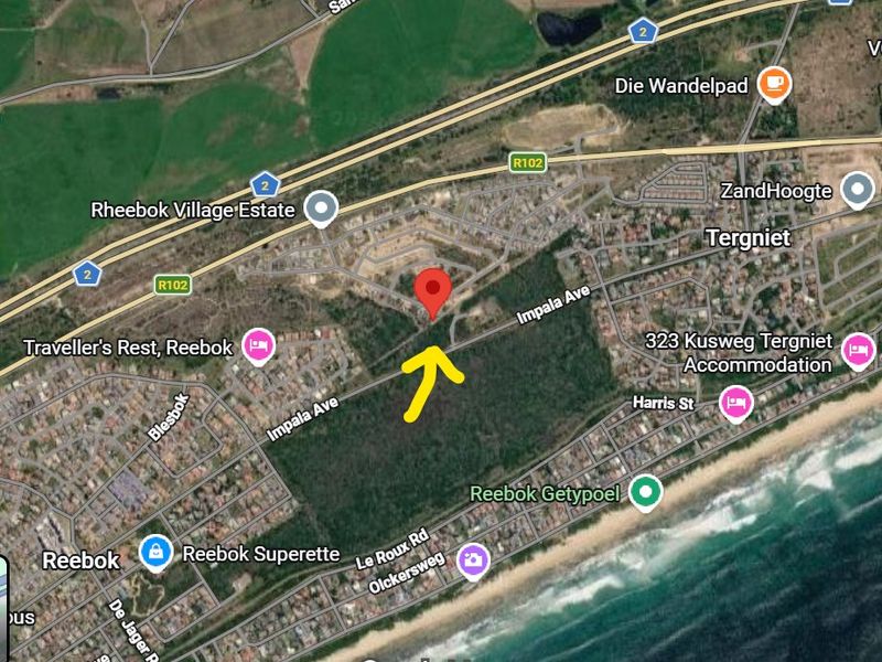 An aerial map view showing the location of the residential property within the surrounding neighborhood and coastal landscape.
