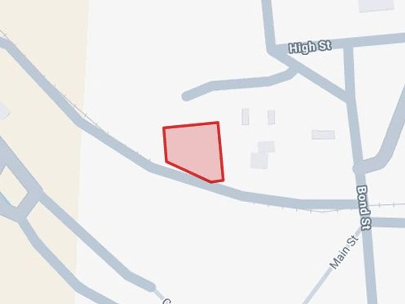 A map view highlighting the location and boundaries of the vacant residential land plot.