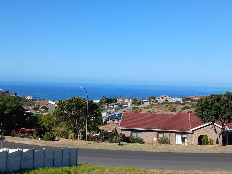 A scenic elevated view overlooking the coastal residential area and the ocean horizon.