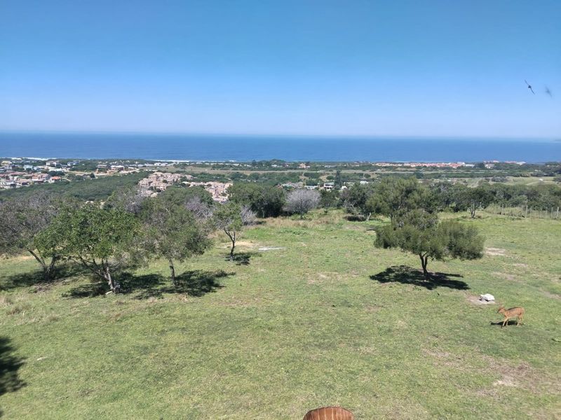An expansive elevated view overlooking the surrounding landscape, natural vegetation, and the distant coastline.