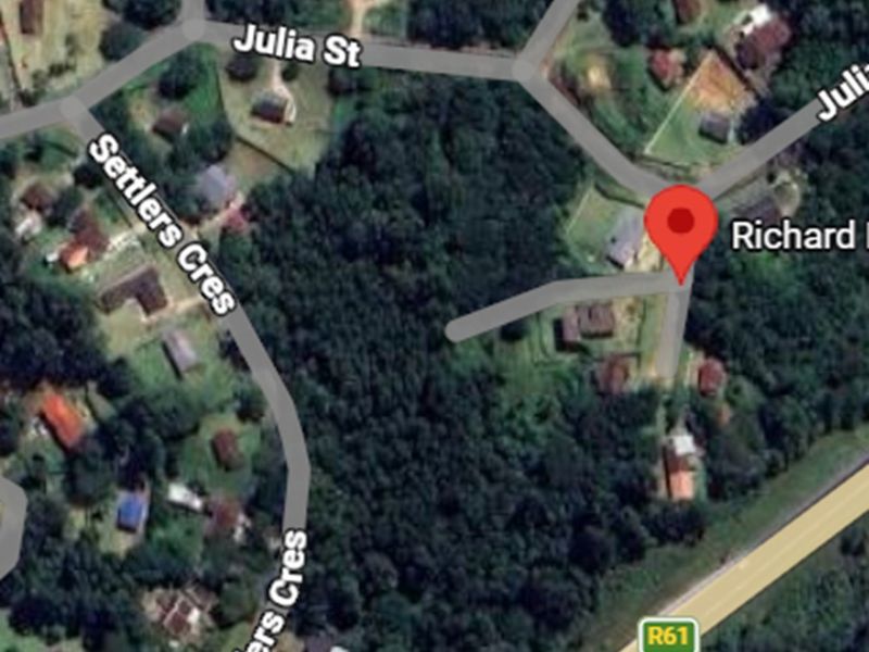 An aerial satellite view showing the location of the residential property within the surrounding neighborhood street network.