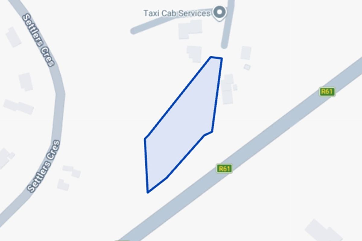 A map view showing the location and boundary outline of the vacant residential land parcel.