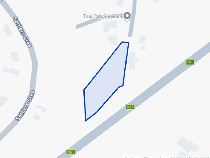 A map view showing the location and boundary outline of the vacant residential land parcel.