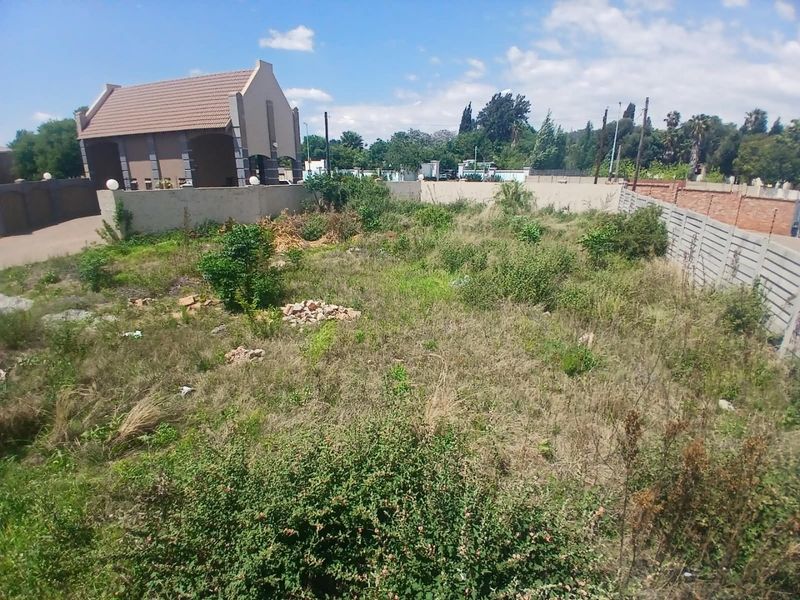 A vacant residential plot featuring overgrown vegetation and enclosed by perimeter walling, offering a blank canvas for future development.