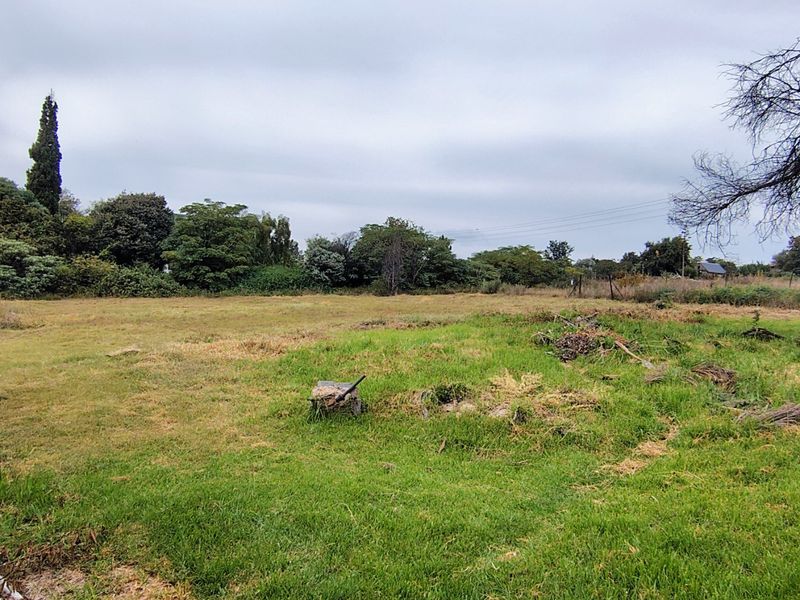 A large, open, undeveloped plot of land featuring natural grass coverage and perimeter vegetation.