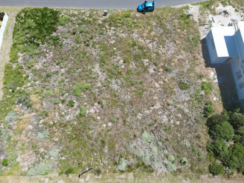 Aerial view of a vacant residential plot featuring natural vegetation and clear boundary lines, ready for development.
