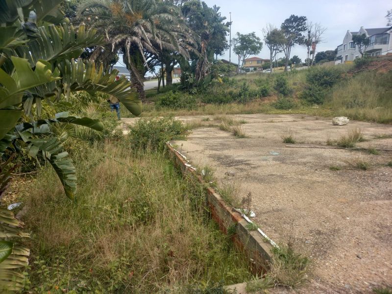 Vacant residential land featuring an existing concrete slab foundation and retaining wall, surrounded by mature trees and overgrown vegetation.