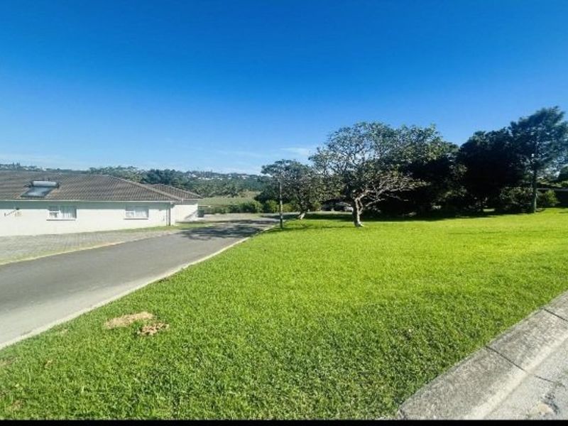 A view of the vacant residential land featuring a paved driveway, well-maintained lawn, and mature trees, providing a clear approach to the property.