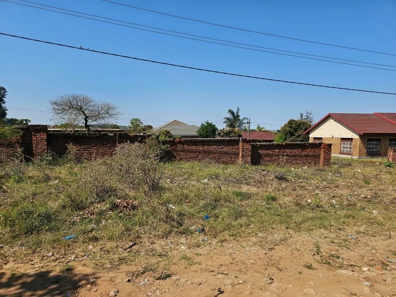A vacant residential plot featuring an existing brick boundary wall and natural vegetation, offering a blank canvas for future development.