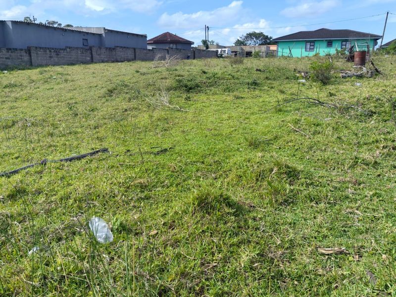 A vacant residential plot featuring a grassed surface and perimeter boundary wall, offering a blank canvas for future development.