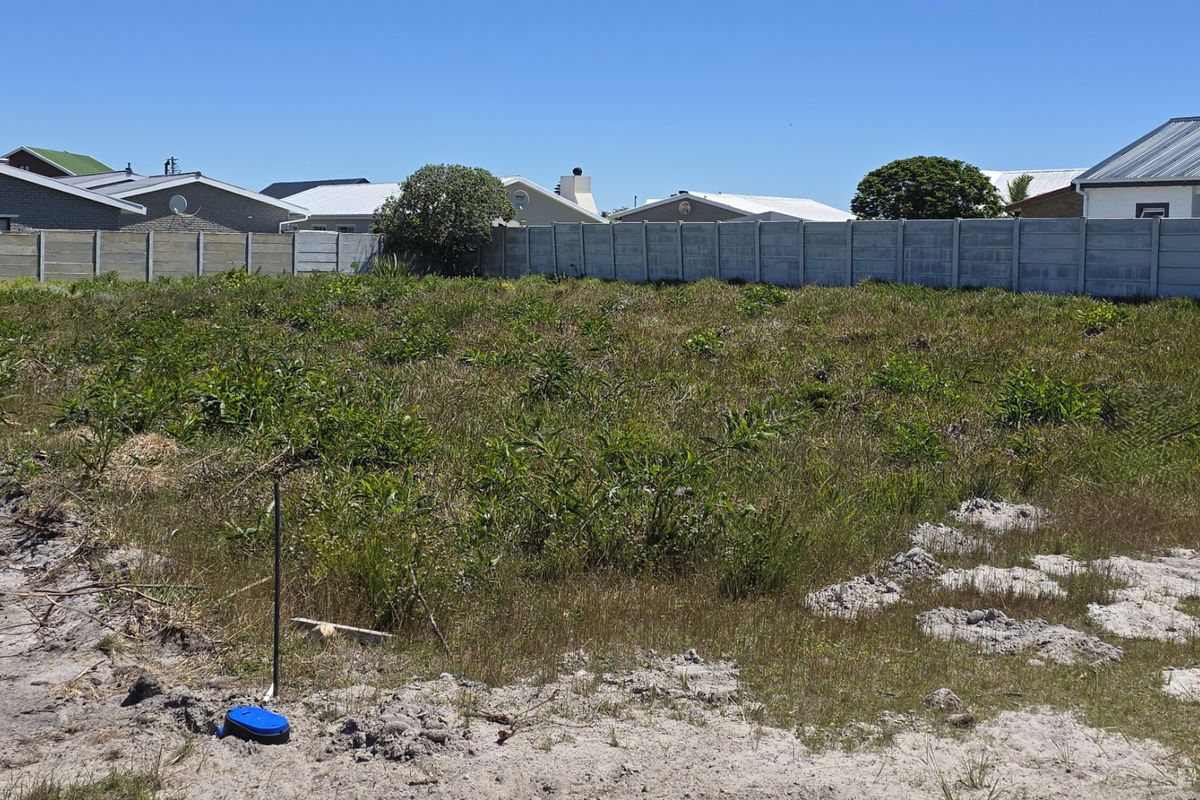 A vacant residential plot featuring natural vegetation and enclosed by a precast concrete boundary wall.