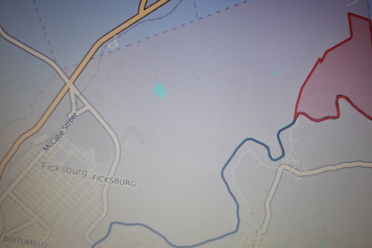 A digital map view showing the location and boundaries of the farm property relative to the surrounding area and local road network.