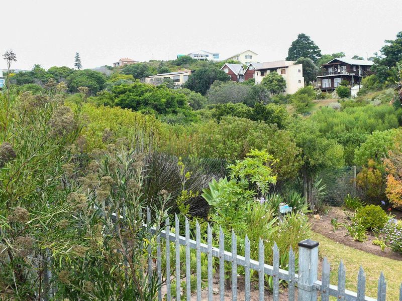 A view of the surrounding residential landscape and natural vegetation from the property boundary.
