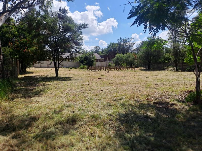 A spacious, level residential plot featuring mature trees and secure precast concrete boundary walls, offering a blank canvas for development.