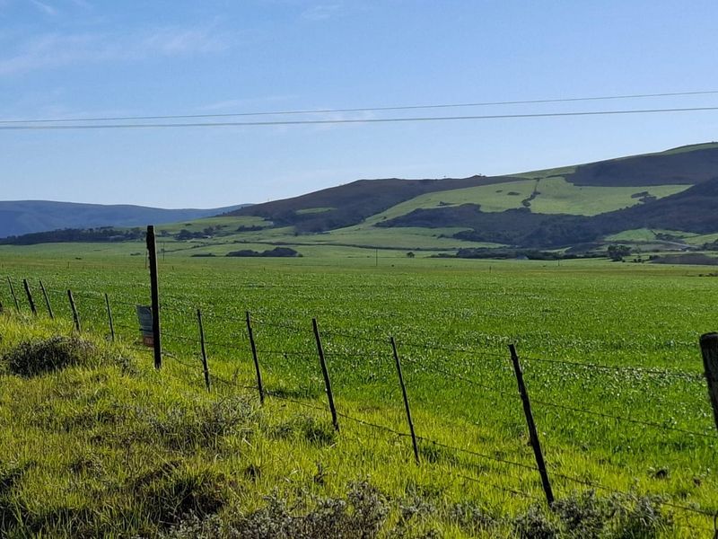 Expansive green agricultural fields and rolling hills landscape view, framed by traditional wire farm fencing.
