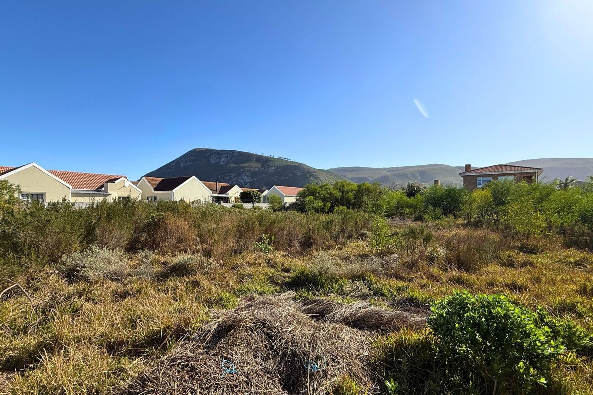 A vacant residential plot featuring natural vegetation with scenic mountain views and surrounding established residential properties.