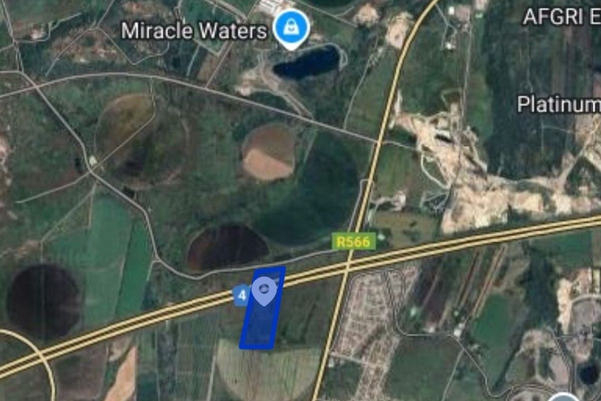 An aerial satellite view showing the location of the property within the surrounding rural and agricultural landscape.