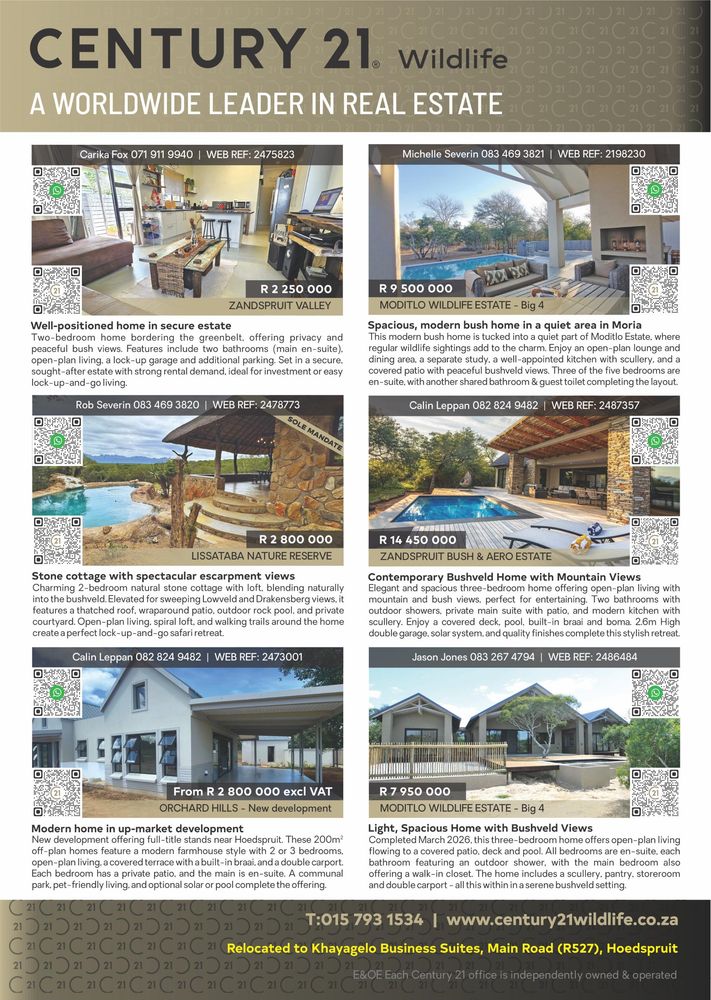 Homes in Hoedspruit for any type of personality