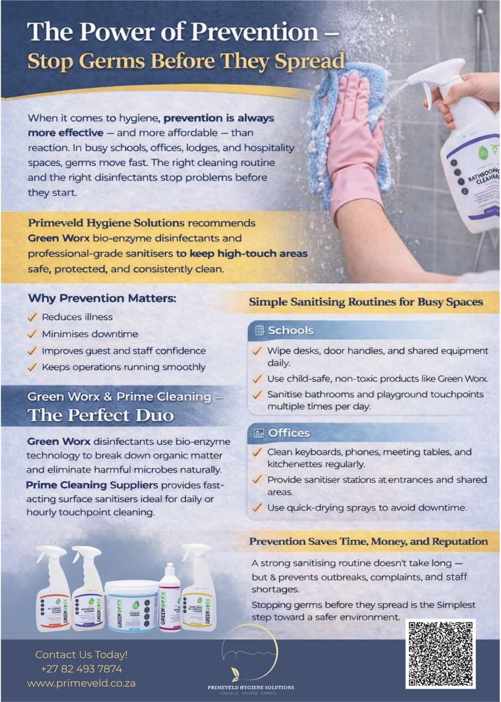 Cleaning the eco-friendly way with Primeveld Hygiene Solutions