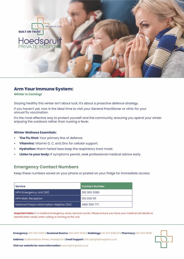 Did you know that we have an amazing hospital in Hoedspruit? Hoedspruit Private Hospital, with resident and visiting specialists in various fields.