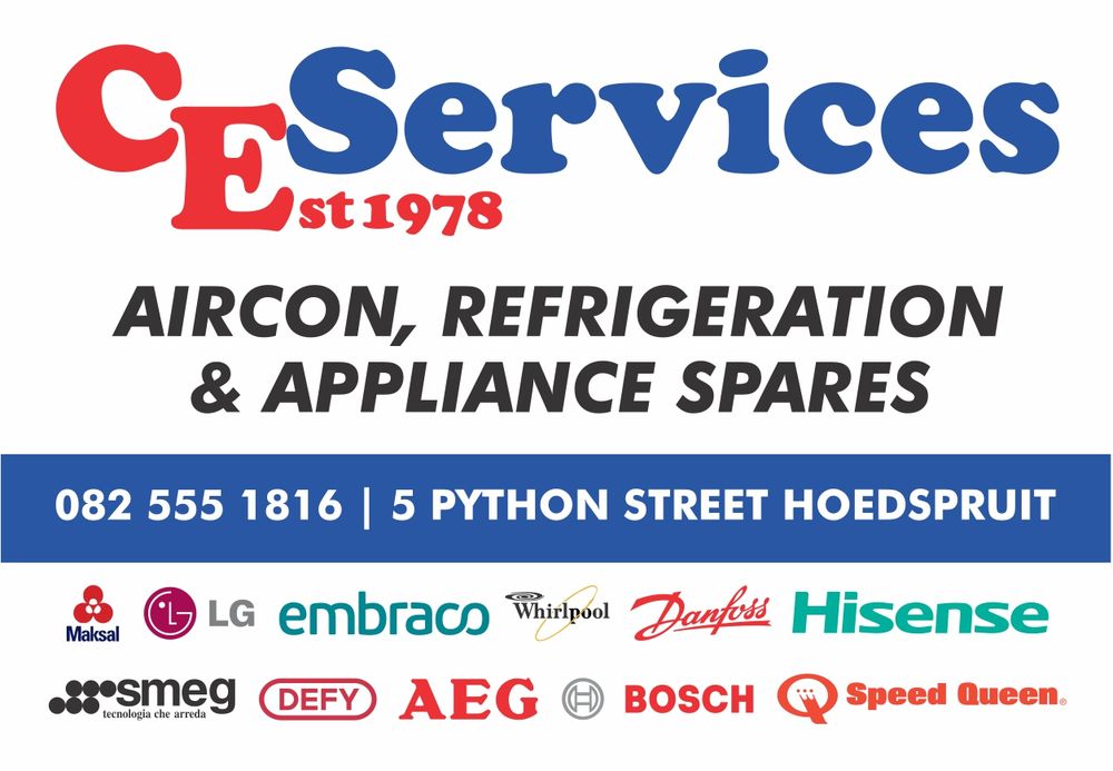CE Services for Aircon, Refrigeration and appliance spares in Hoedspruit