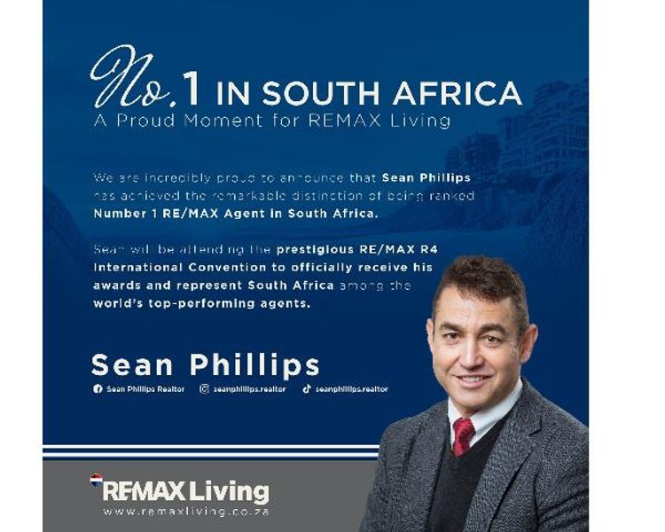 Sean Phillips Crowned the Number 1 RE/MAX Agent in South Africa for 2025